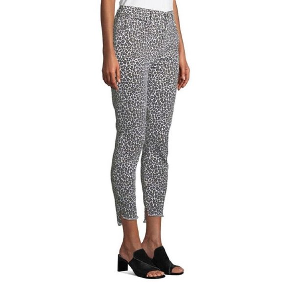 $218 Current Elliott The Super High Waist Stiletto Jeans Snow Leopard ( 23 ) - Picture 4 of 5